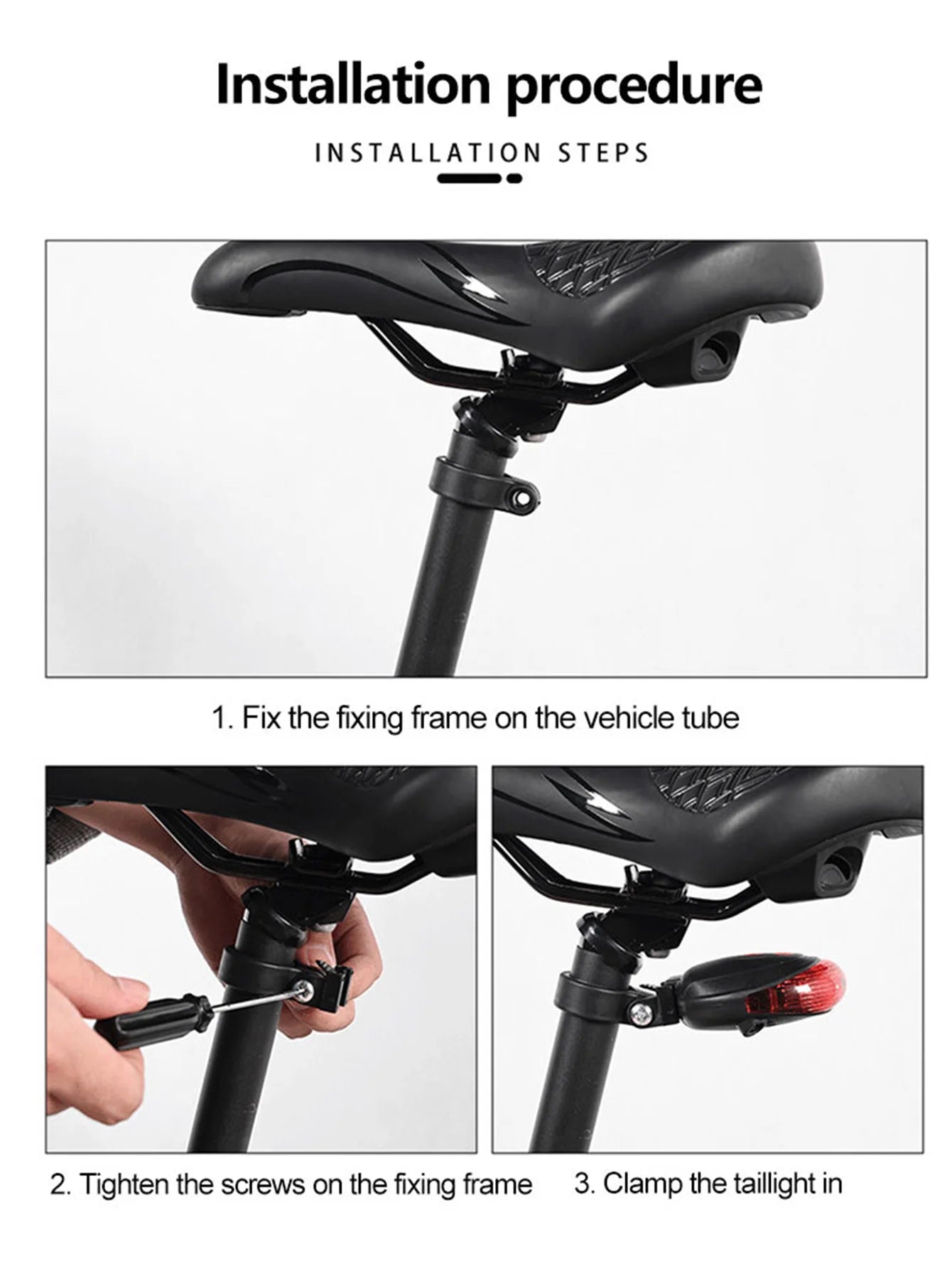 Waterdichte LED Fietslamp met Laser