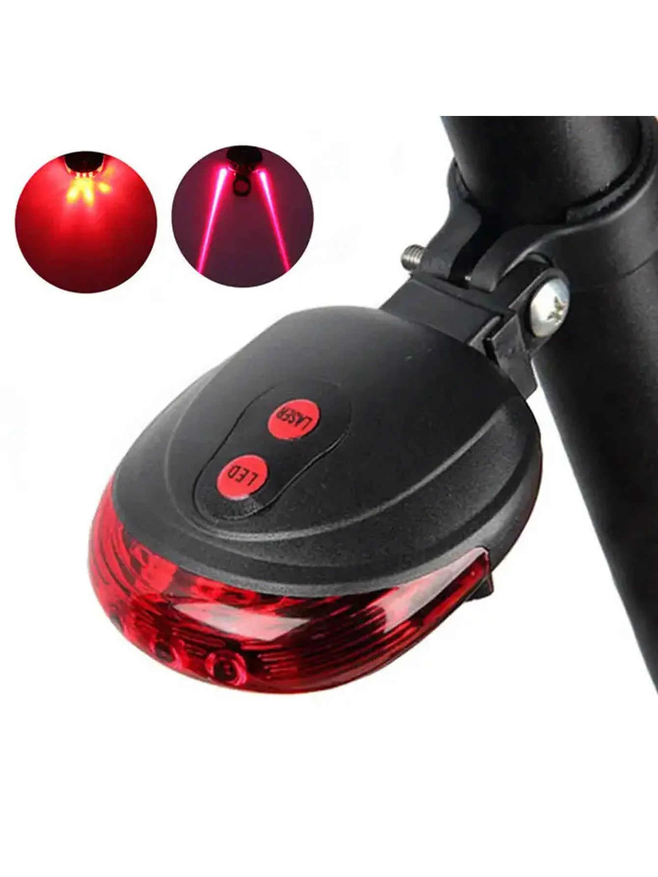 Waterdichte LED Fietslamp met Laser