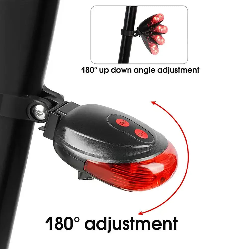 Waterdichte LED Fietslamp met Laser